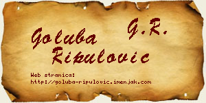 Goluba Ripulović vizit kartica